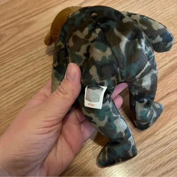 TY Beanie Babies - Lot of 8 Pig Horse Caterpillar Ox Dog Army Bear - Picture 6 of 10